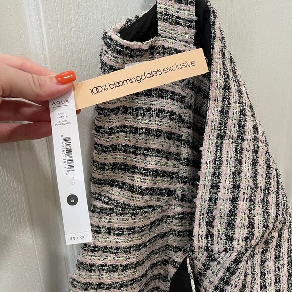 AQUA Tweed Bustier Dress - 100% Exclusive - Picture 4 of 4